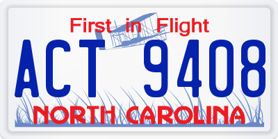 NC license plate ACT9408