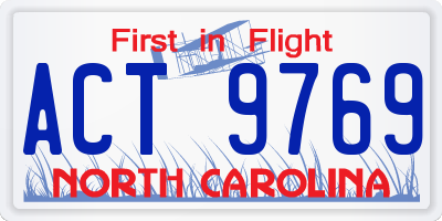 NC license plate ACT9769