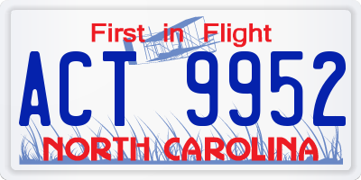 NC license plate ACT9952