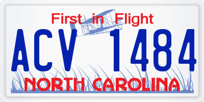 NC license plate ACV1484