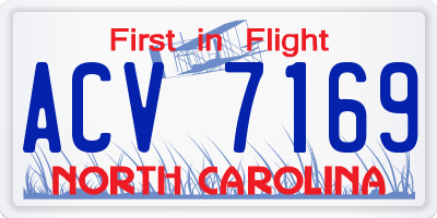 NC license plate ACV7169