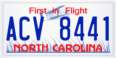 NC license plate ACV8441