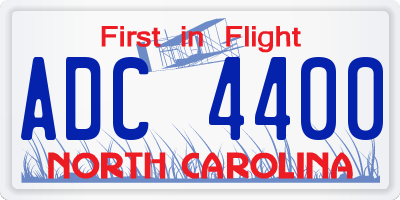 NC license plate ADC4400