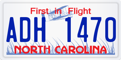 NC license plate ADH1470