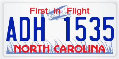 NC license plate ADH1535