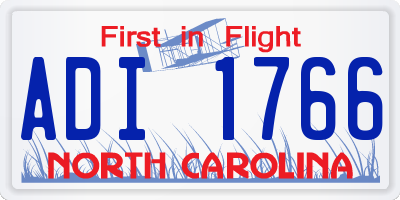 NC license plate ADI1766