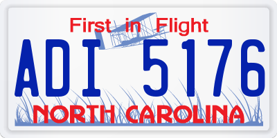 NC license plate ADI5176