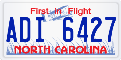 NC license plate ADI6427
