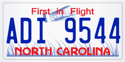 NC license plate ADI9544