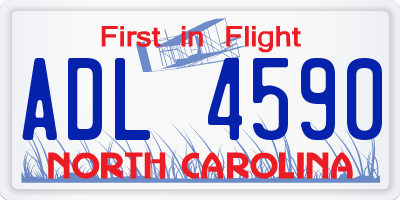 NC license plate ADL4590