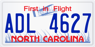 NC license plate ADL4627