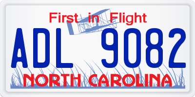NC license plate ADL9082