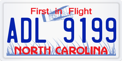 NC license plate ADL9199