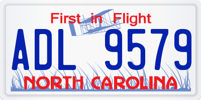 NC license plate ADL9579