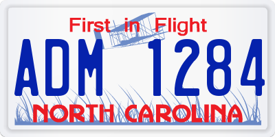NC license plate ADM1284