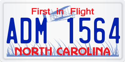 NC license plate ADM1564
