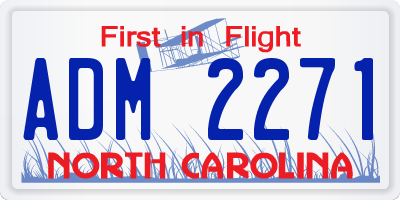 NC license plate ADM2271