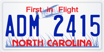 NC license plate ADM2415