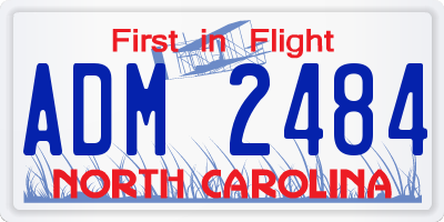 NC license plate ADM2484