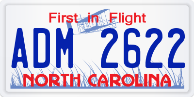 NC license plate ADM2622