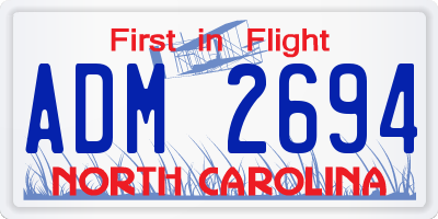 NC license plate ADM2694