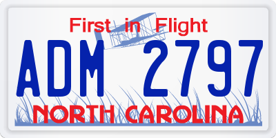 NC license plate ADM2797