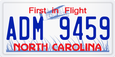 NC license plate ADM9459