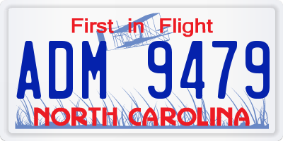 NC license plate ADM9479