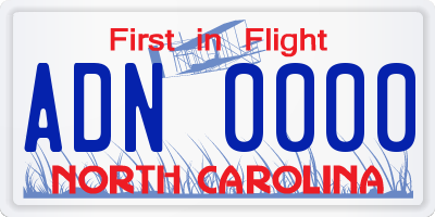 NC license plate ADN0000