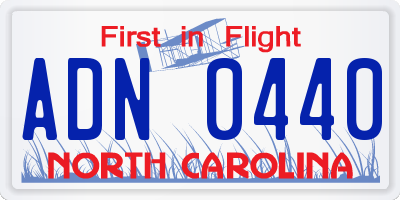 NC license plate ADN0440