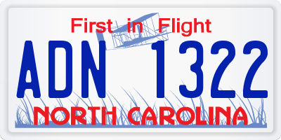 NC license plate ADN1322