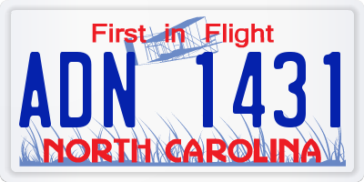 NC license plate ADN1431
