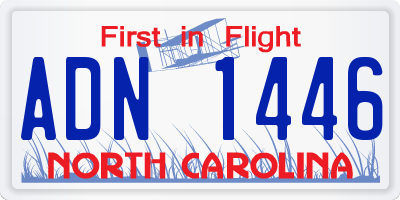 NC license plate ADN1446