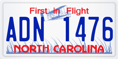 NC license plate ADN1476