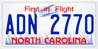 NC license plate ADN2770