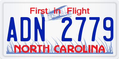 NC license plate ADN2779