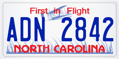 NC license plate ADN2842