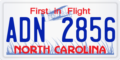 NC license plate ADN2856