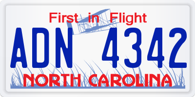 NC license plate ADN4342