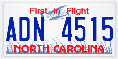 NC license plate ADN4515