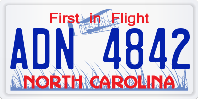 NC license plate ADN4842