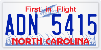 NC license plate ADN5415