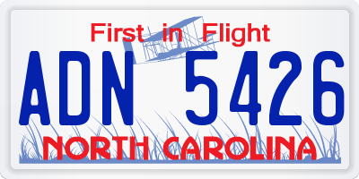 NC license plate ADN5426