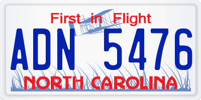NC license plate ADN5476