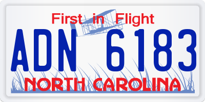NC license plate ADN6183