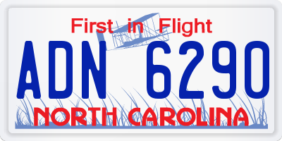 NC license plate ADN6290