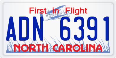 NC license plate ADN6391
