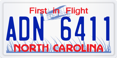 NC license plate ADN6411