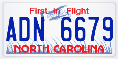NC license plate ADN6679
