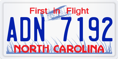 NC license plate ADN7192